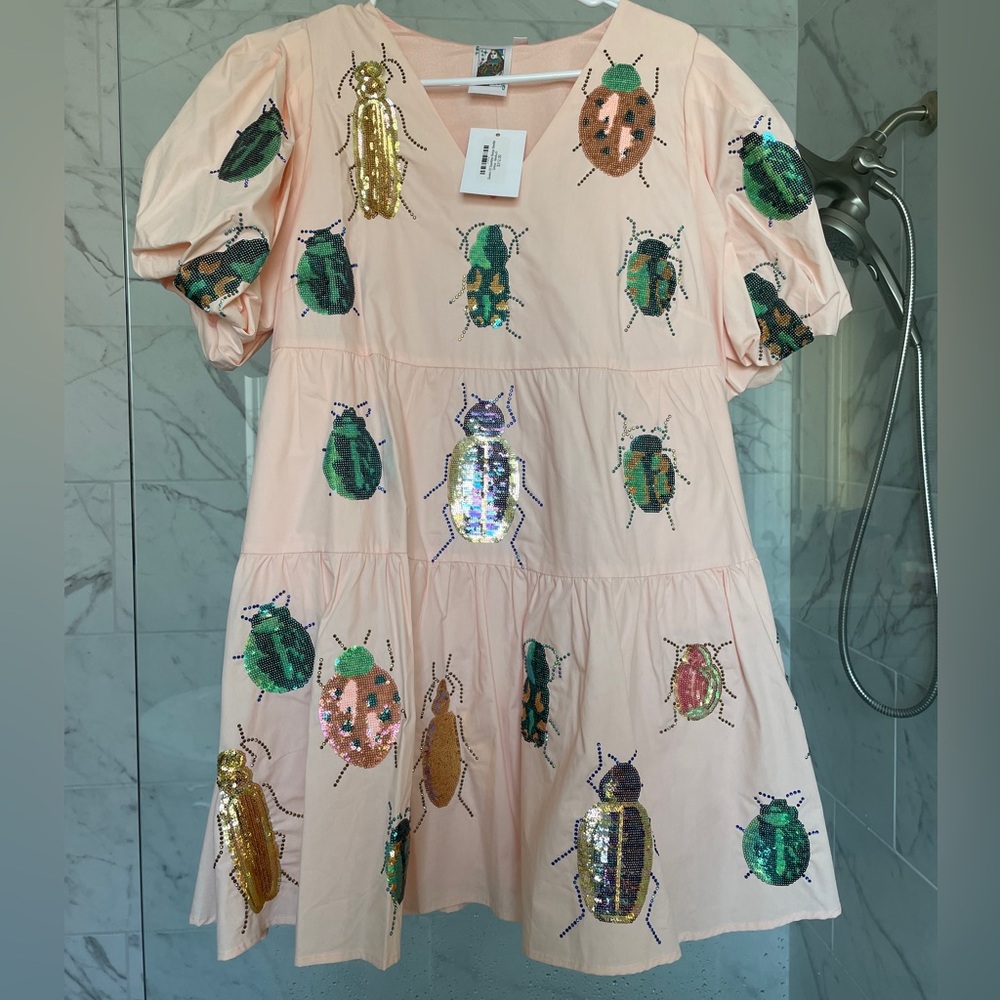 Queen of Sparkles Beetle dress. Size medium. NWT